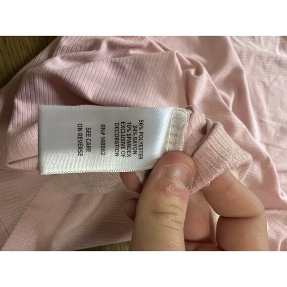 Torrid Super Soft Light Rib Knit Bleached Pink Tank Top Plus Sz 1X Lace Trim NWT - Picture 7 of 11